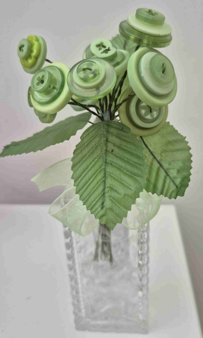 Green Button flower arrangement