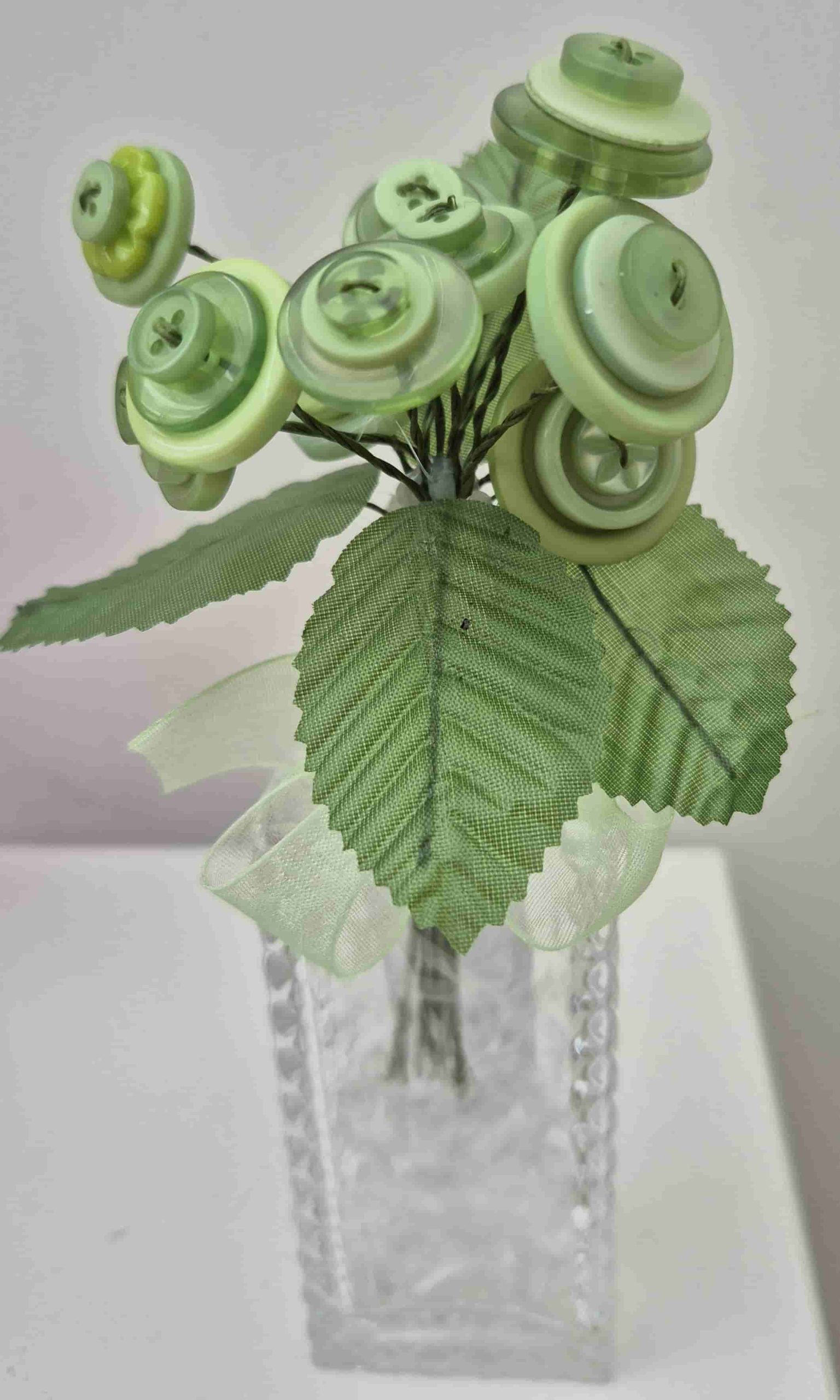 Green Button flower arrangement