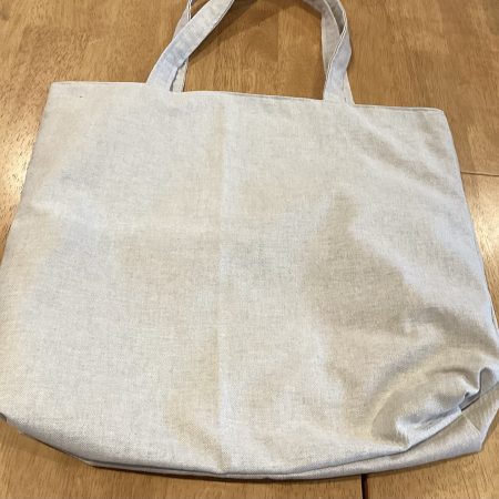 Handmade Large Bee Themed Lined Linen Look Beige Fabric Shopping Bag/Tote Bag Free P&P