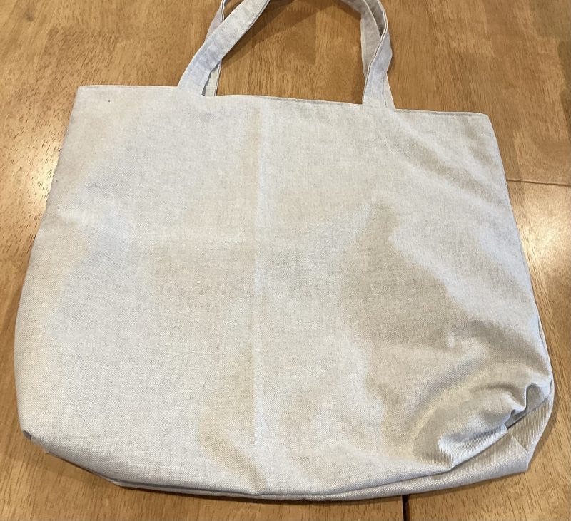 Handmade Large Bee Themed Lined Linen Look Beige Fabric Shopping Bag/Tote Bag Free P&P