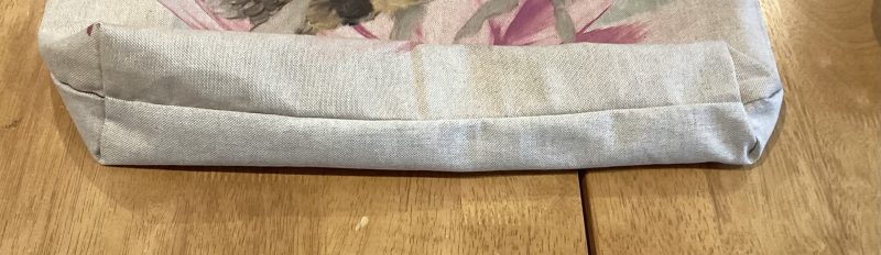 Handmade Large Bee Themed Lined Linen Look Beige Fabric Shopping Bag/Tote Bag Free P&P