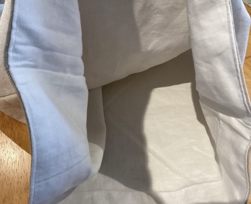 Handmade Large Bee Themed Lined Linen Look Beige Fabric Shopping Bag/Tote Bag Free P&P