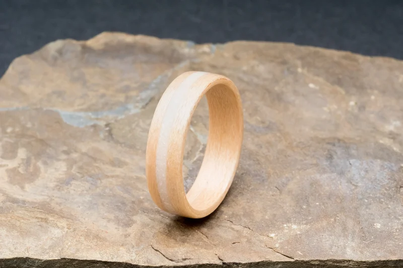 Isle of Skye Marble Handcrafted Bentwood Ring For Him or Her