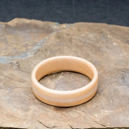 Isle of Skye Marble Handcrafted Bentwood Ring For Him or Her