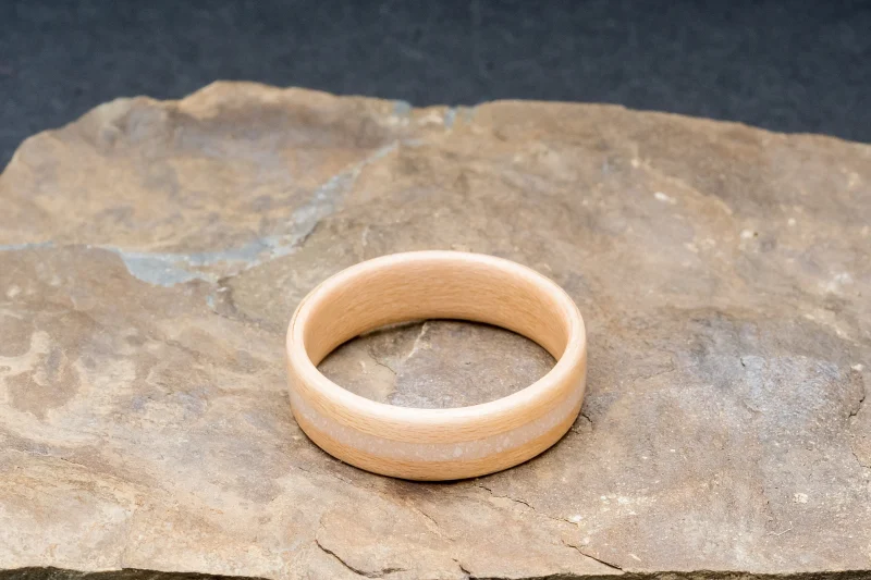 Isle of Skye Marble Handcrafted Bentwood Ring For Him or Her