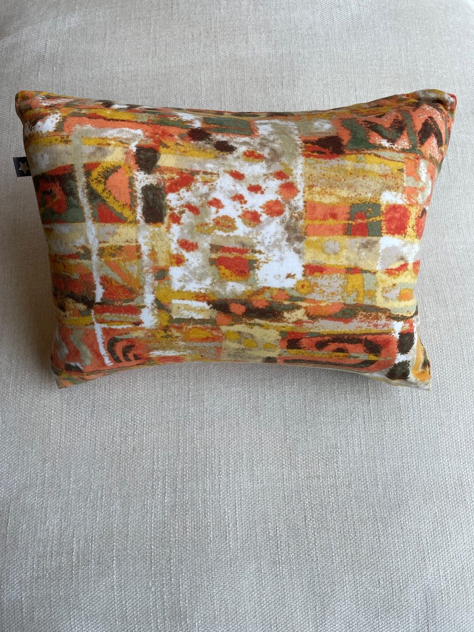 Mini pillow with removable cover ("Sunshine Geo")