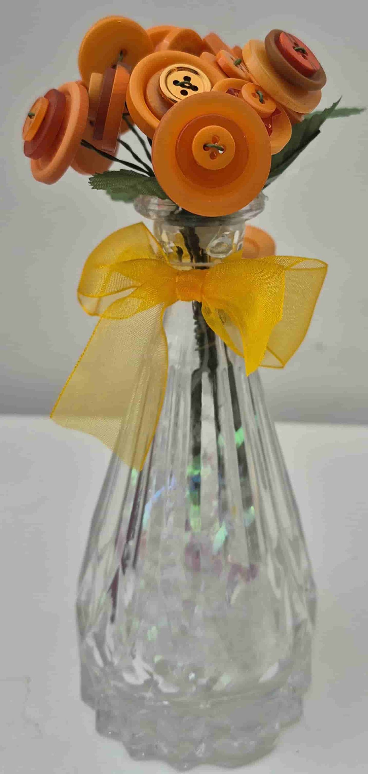 Orange Button Flower Arrangement