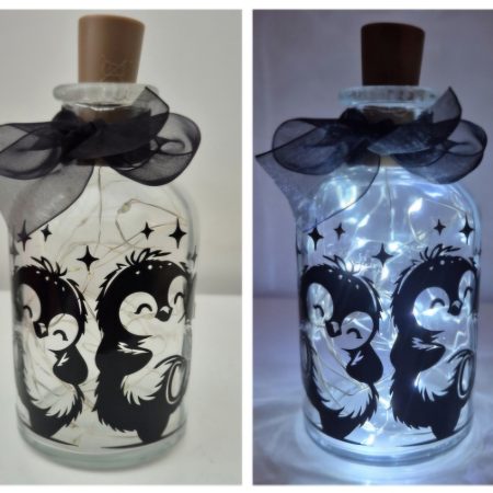 Dancing Penguin Bottle Light