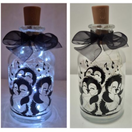 Singing Penguin Bottle Light