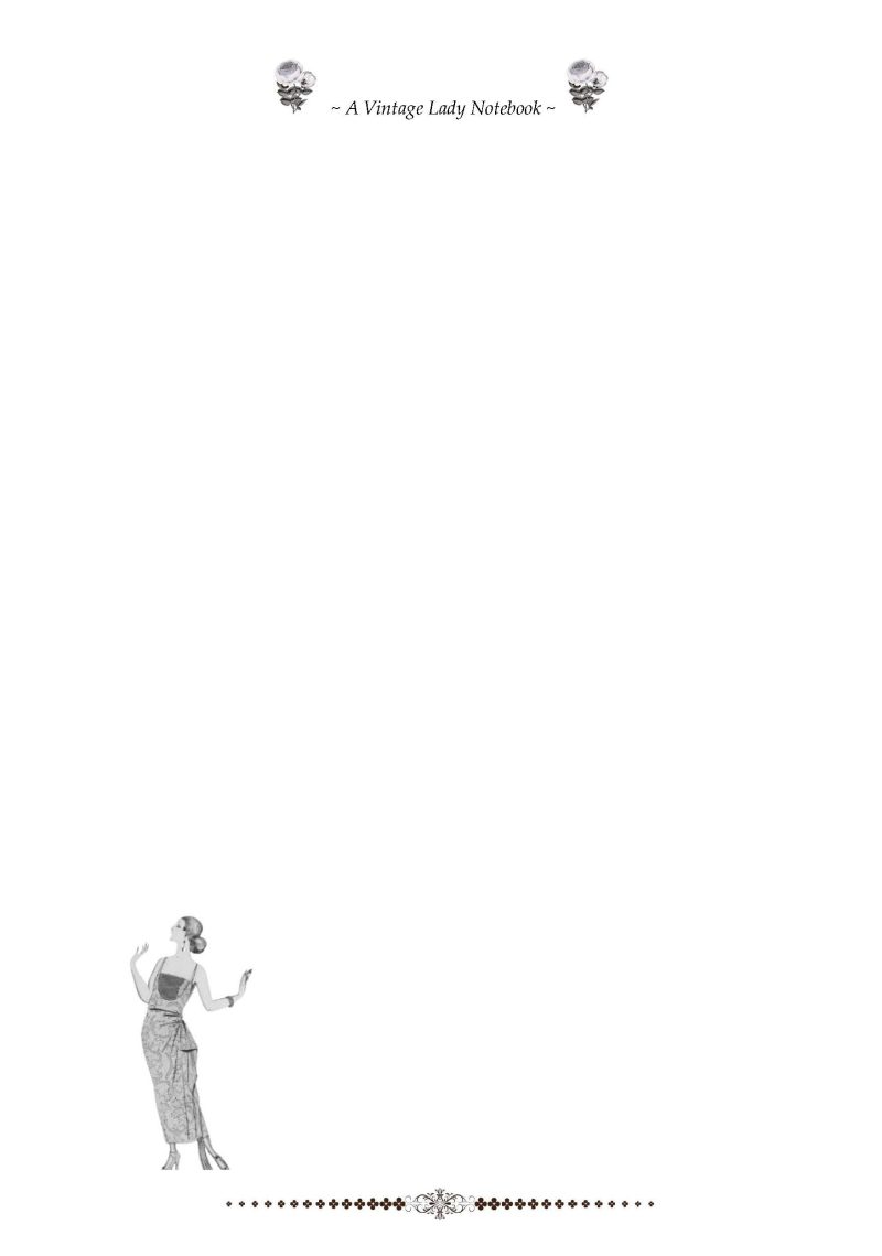 LADIES VINTAGE STYLE SKETCHBOOK: (Celeste)