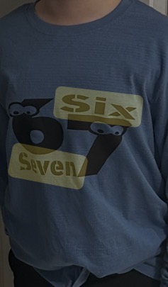 Meme six seven iron on transfer vinyl for clothing