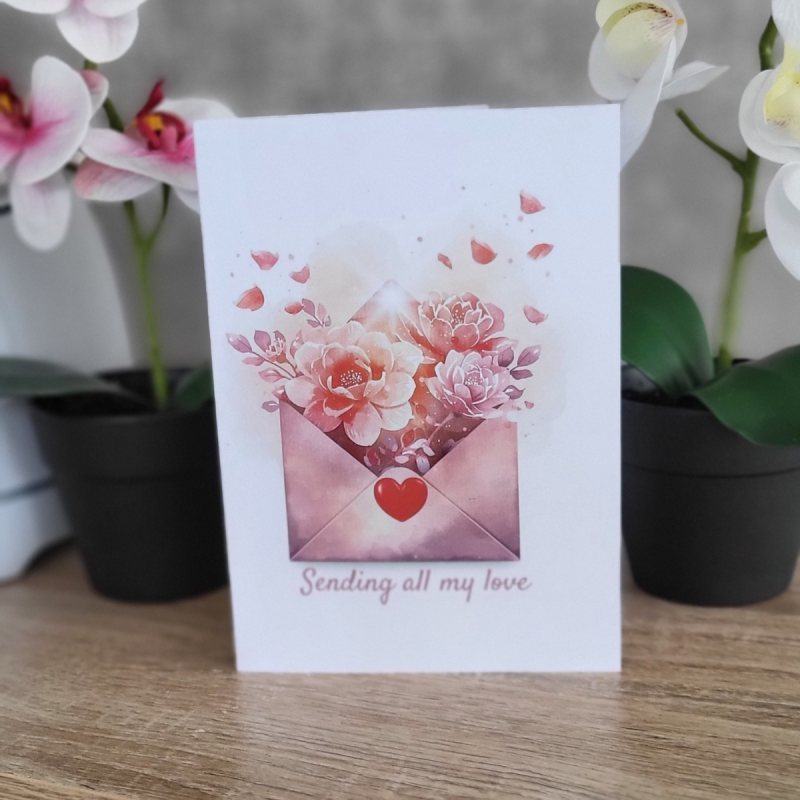 Mother’s Day Card “Sending All My Love”, 5x7