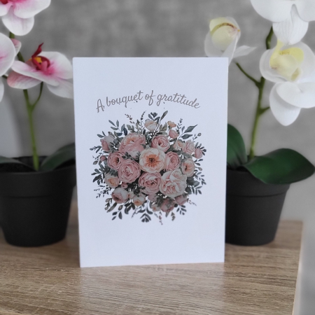 Mother’s Day Card – “A Bouquet of Gratitude” Floral Design, 5x7