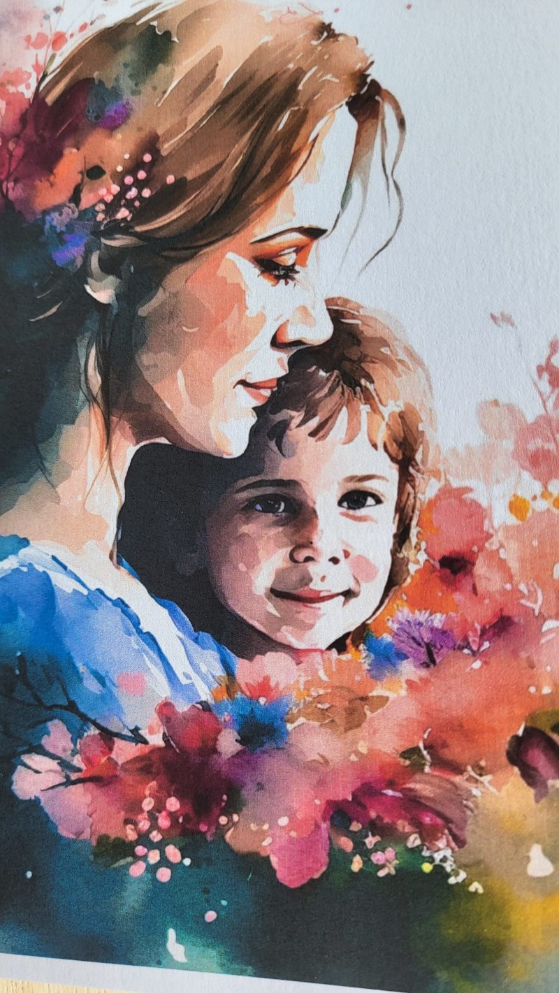 Mother’s Day Card 5x7 – Mother & Child “With Love Always”