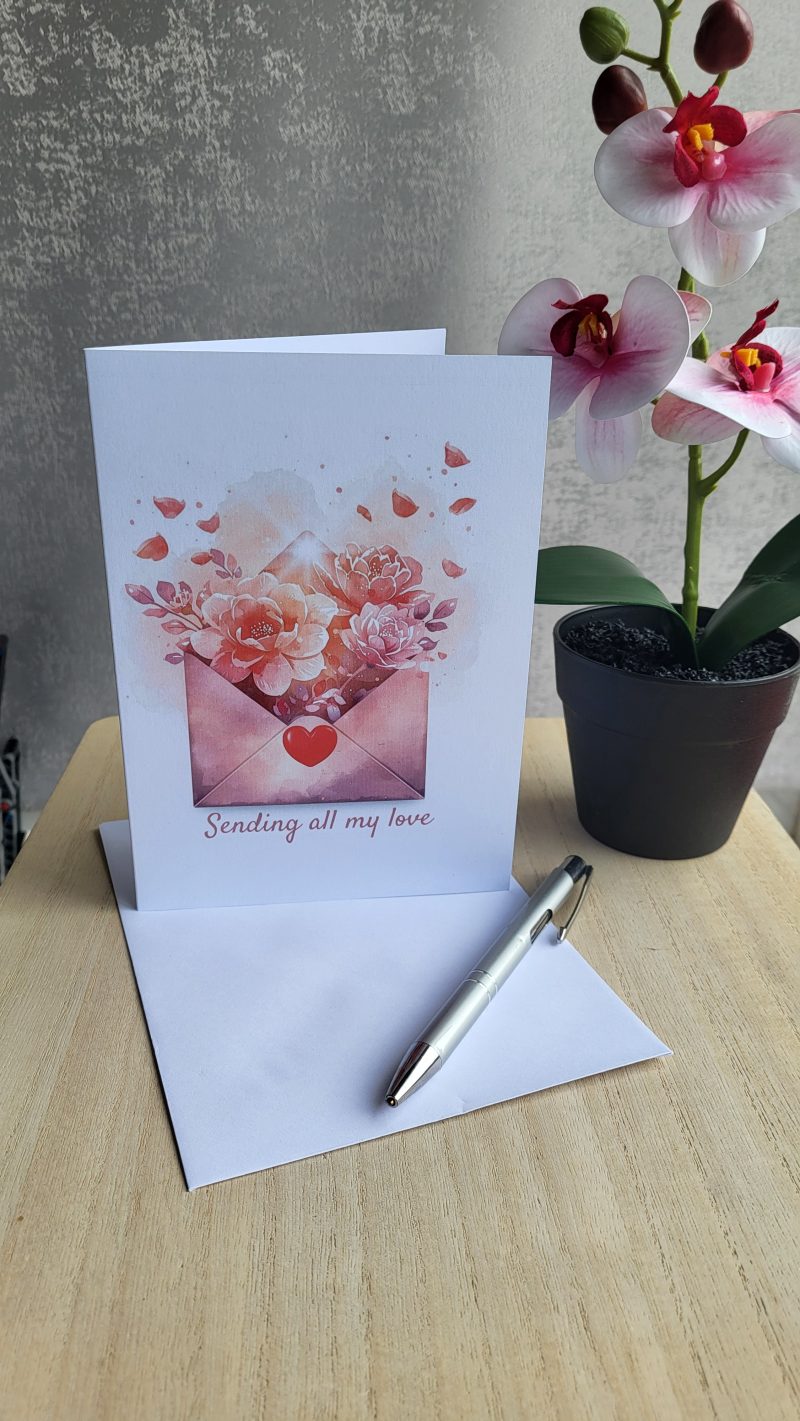 Mother’s Day Card “Sending All My Love”, 5x7