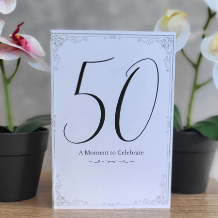 Personalised Elegant Birthday Milestone Number Design, 5x7
