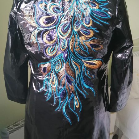 Upcycled Dorothy Perkins Black PVC Coat 14