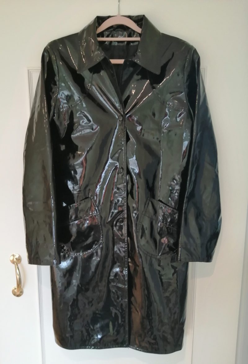 Upcycled Dorothy Perkins Black PVC Coat 14