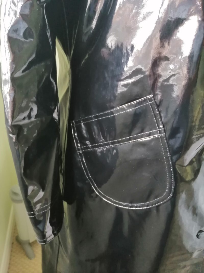 Upcycled Dorothy Perkins Black PVC Coat 14