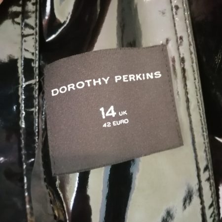 Upcycled Dorothy Perkins Black PVC Coat 14