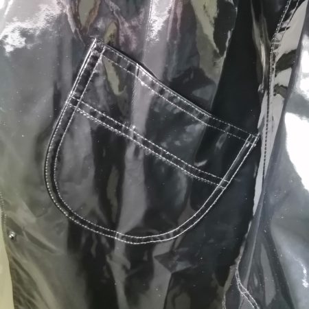 Upcycled Dorothy Perkins Black PVC Coat 14