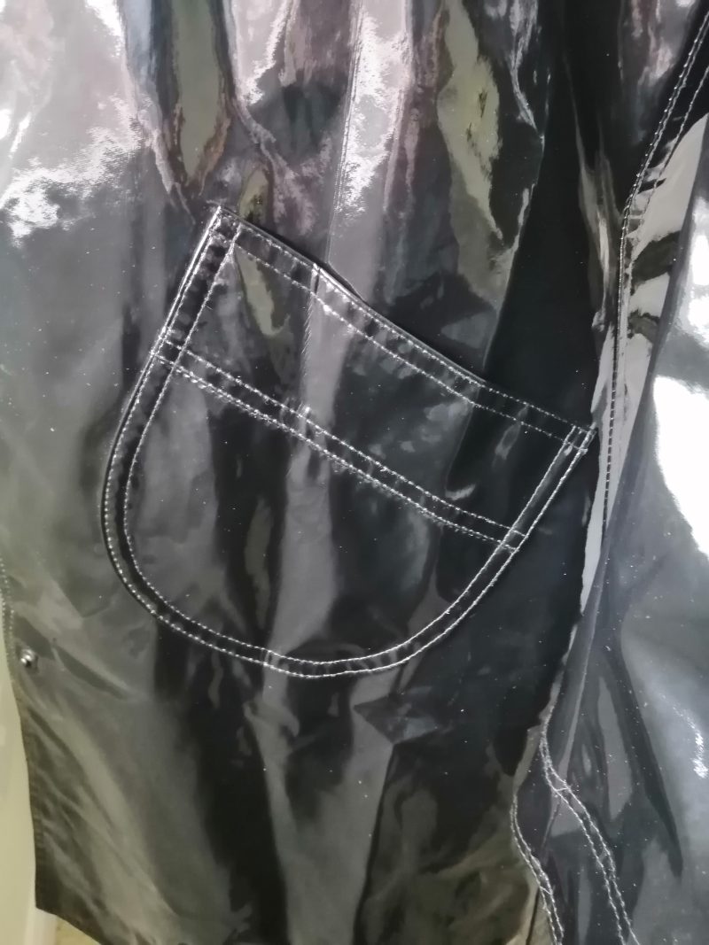 Upcycled Dorothy Perkins Black PVC Coat 14