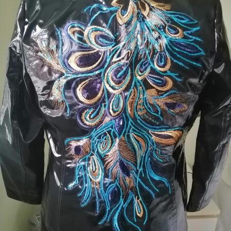 Upcycled Dorothy Perkins Black PVC Coat 14