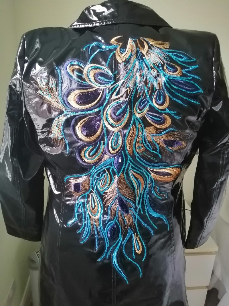 Upcycled Dorothy Perkins Black PVC Coat 14