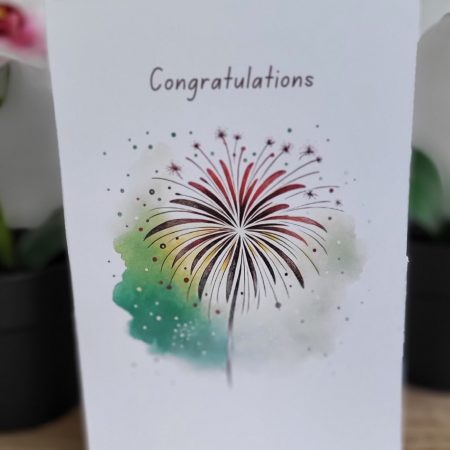 Personalised Congratulations Firework Card, 5x7