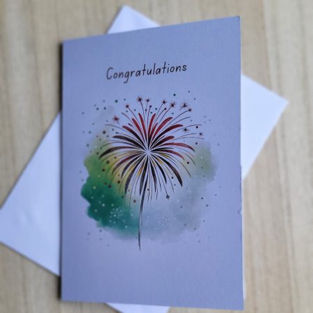 Personalised Congratulations Firework Card, 5x7