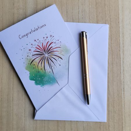 Personalised Congratulations Firework Card, 5x7