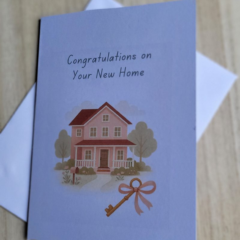 Personalised New Home Congratulations Card, 5x7