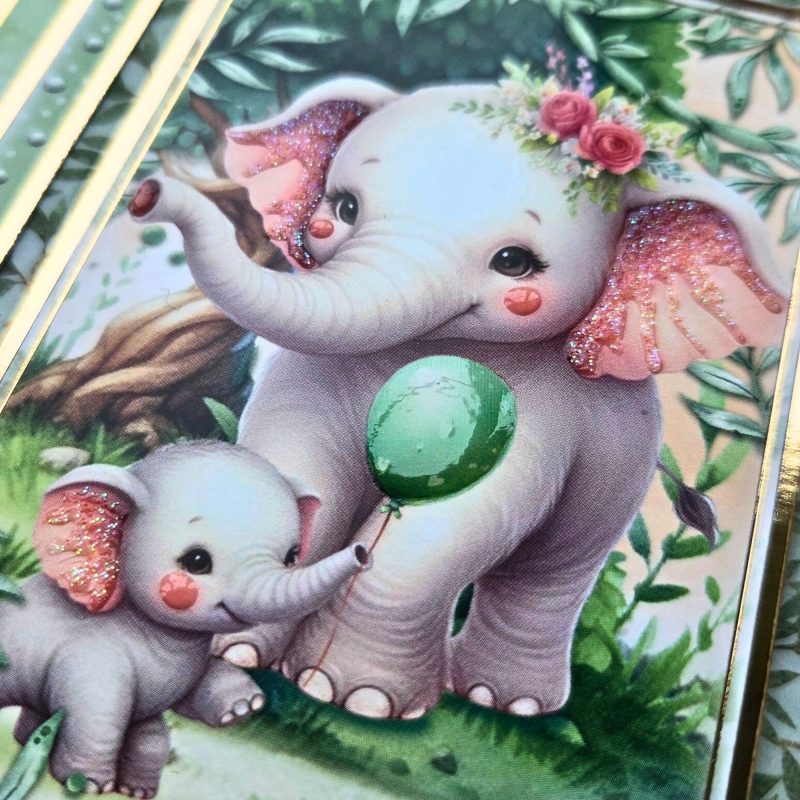 Cute Card With Elephants For Mothers Day Or Mums Birthday, "To The Best Mum"