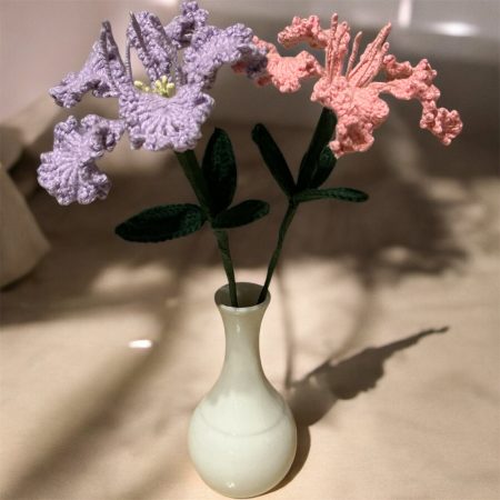 Handmade Crochet Crape Myrtle Flower Stems in various colours