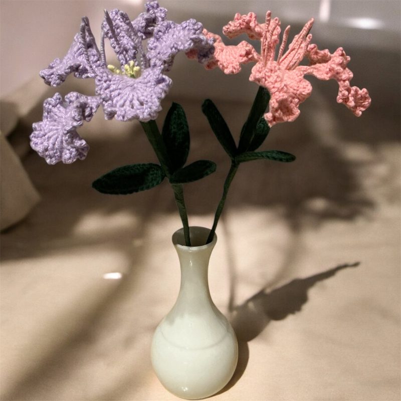 Handmade Crochet Crape Myrtle Flower Stems in various colours