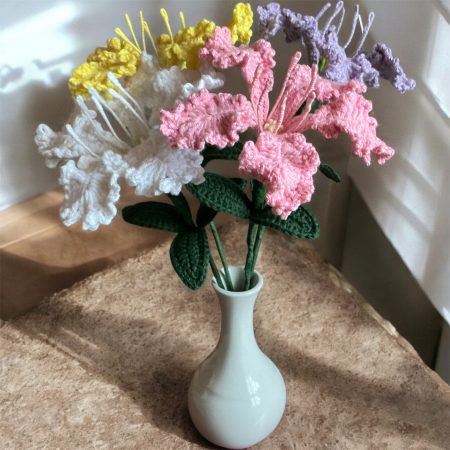 Handmade Crochet Crape Myrtle Flower Stems in various colours