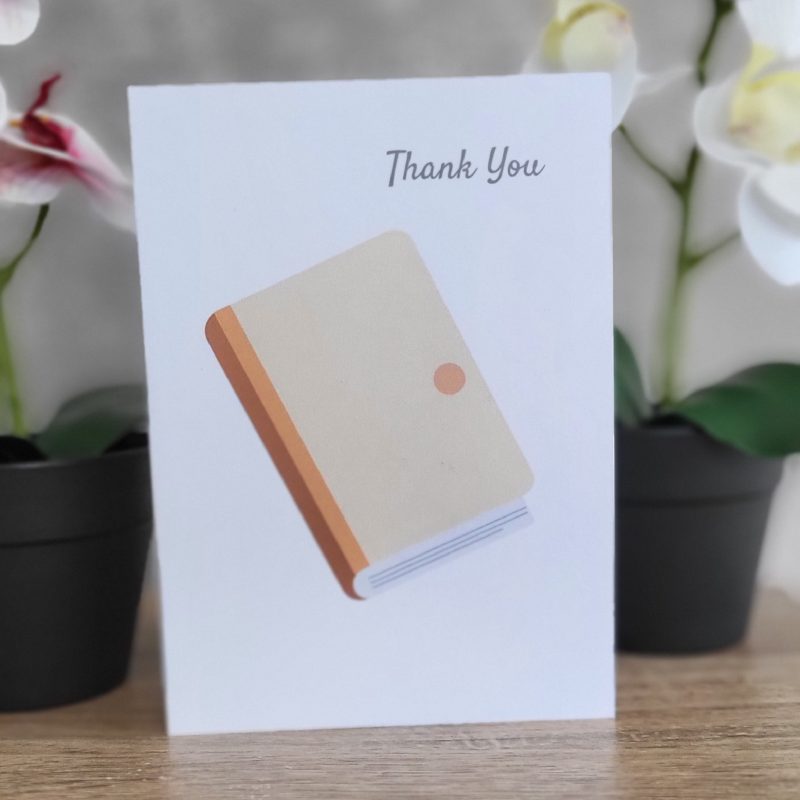 Personalised Thank You Card 5x7 | Custom Name Book Illustration