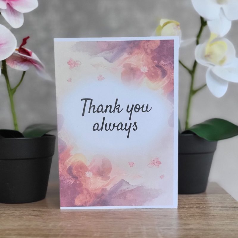 Personalised Thank You Always Greeting Card, 5x7