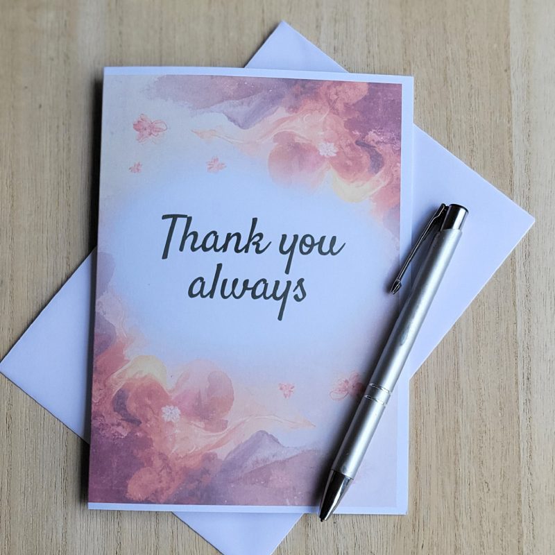 Personalised Thank You Always Greeting Card, 5x7