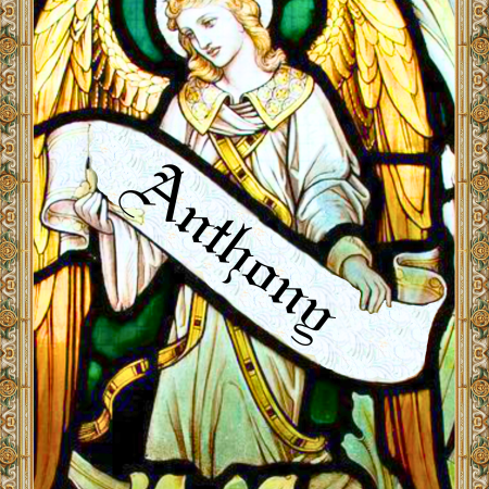 Custom Banner Angel Stained Glass Effect Hanging Pane;