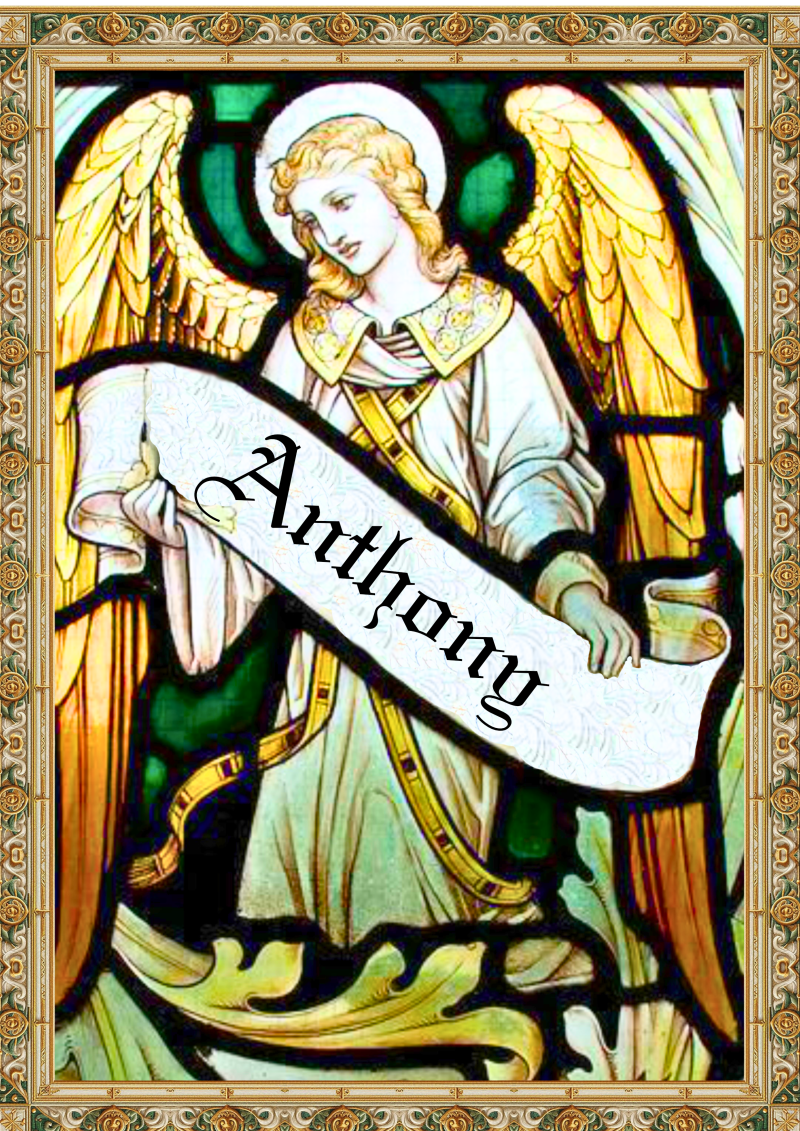 Custom Banner Angel Stained Glass Effect Hanging Pane;