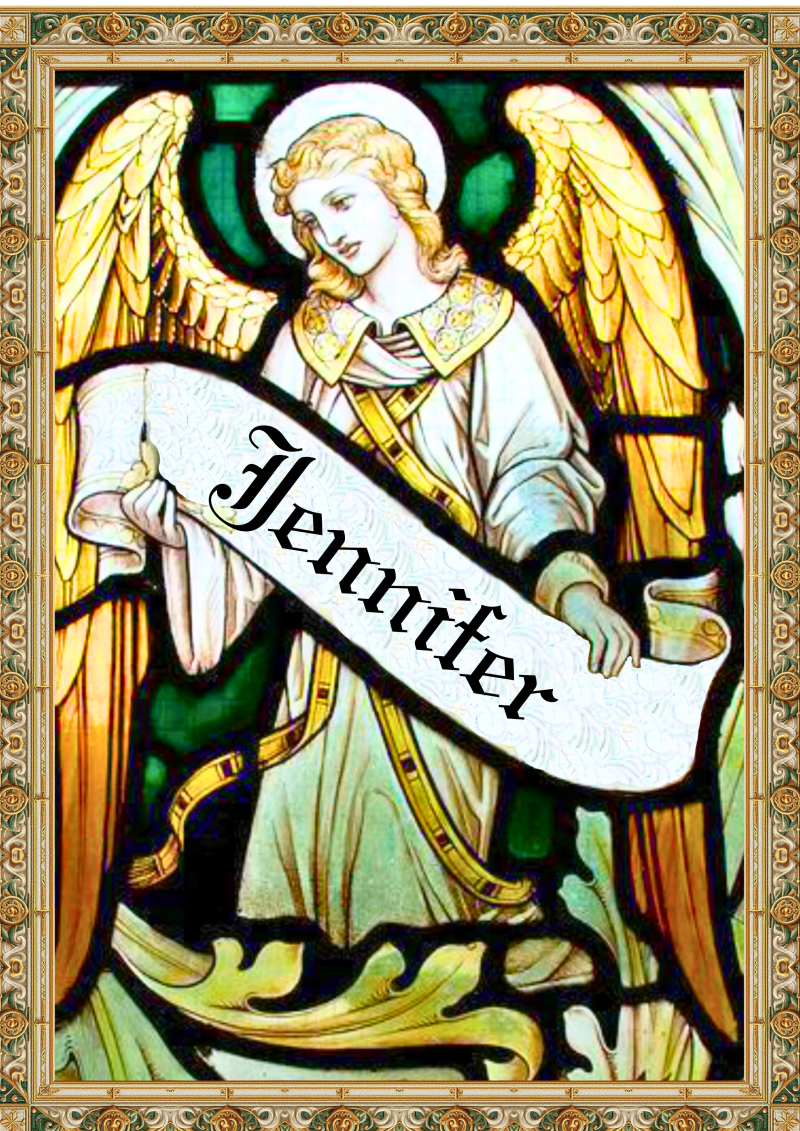 Custom Banner Angel Stained Glass Effect Hanging Pane;