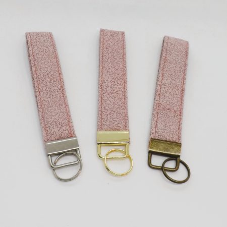 Handmade Padded Fabric Wristlet Keyring: