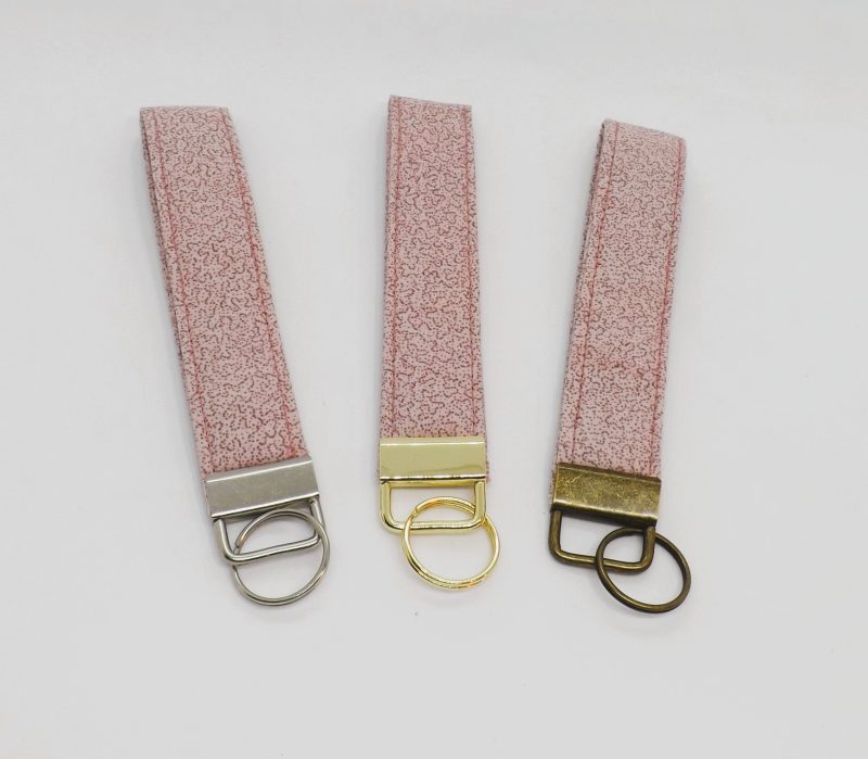 Handmade Padded Fabric Wristlet Keyring: