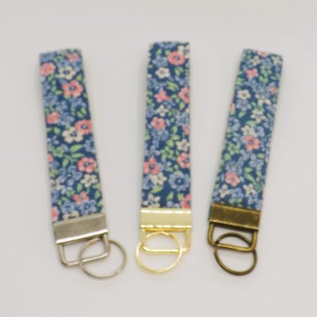 Handmade Padded Fabric Wristlet Keyring: