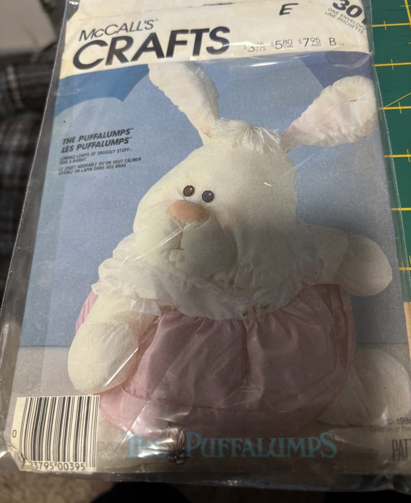 Handmade 80’s Soft Toy Rabbit, Lightweight and Vintage Style