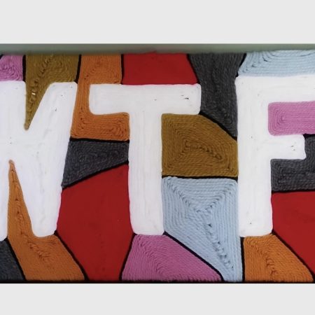'WTF' Yarn original art piece