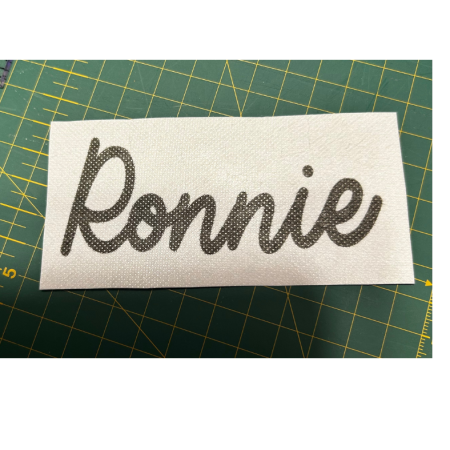 Hand embroidery fabric name stabiliser design template
