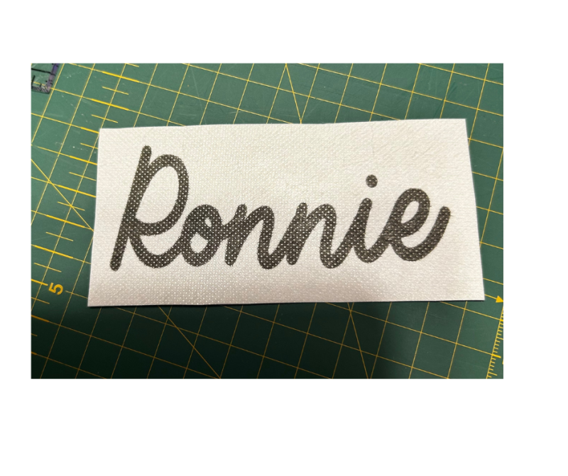 Hand embroidery fabric name stabiliser design template