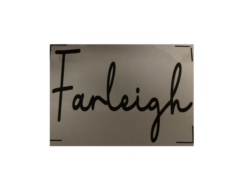 Hand embroidery fabric name stabiliser design template